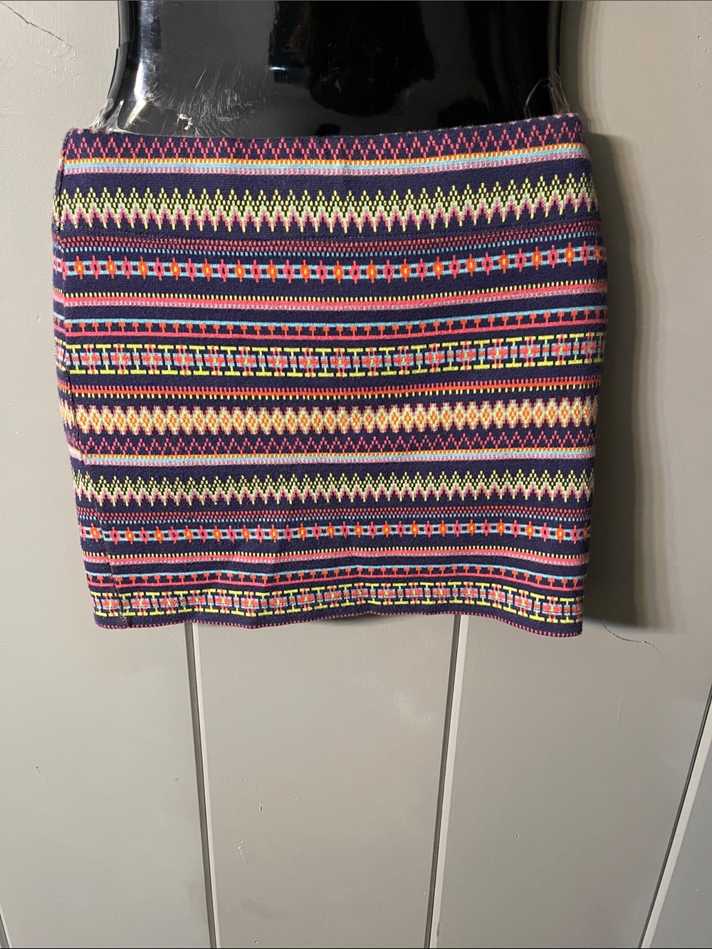 Nollie Skirt Micro Mini Southwest Stripe Ethnic Boho Chic Festival Indie Sleaze